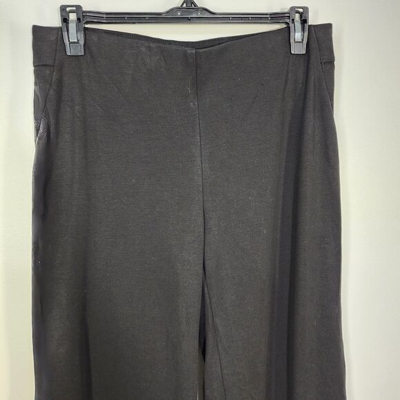 Chico's Trouser Pants Women's Size 0 US 4 Ponte Pull On Wide Leg Black Stretch - Picture 4 of 10